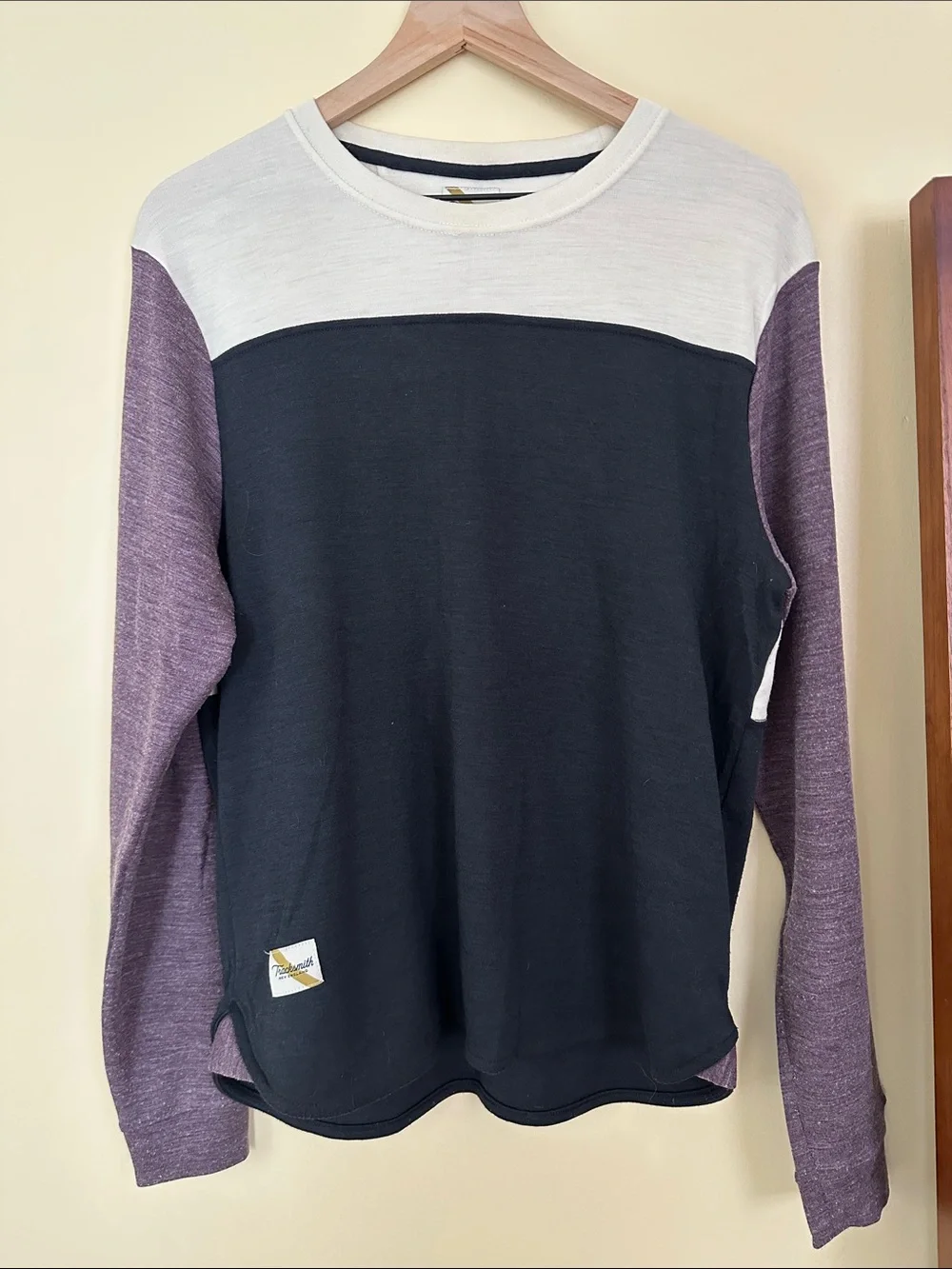 Tracksmith Men’s Midweight Merino Colorblock Crew